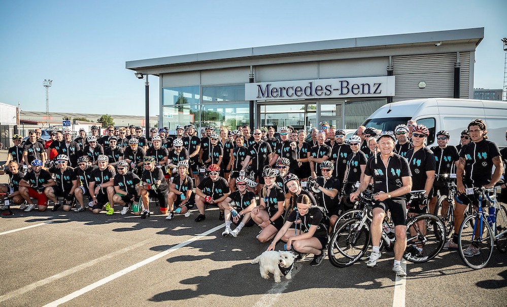 MercedesBenz Vans colleagues saddle up for charity Charity UK Haulier
