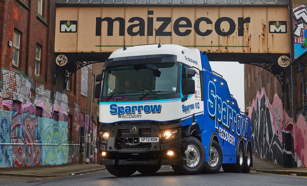 Sparrow Recovery adds UKs first 120 tonne Renault Trucks C520 recovery vehicle to fleet - Aligra.co.uk