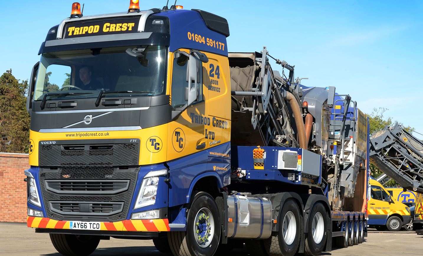 Three new Volvo FH for Tripod Crest used for transporting the company’s